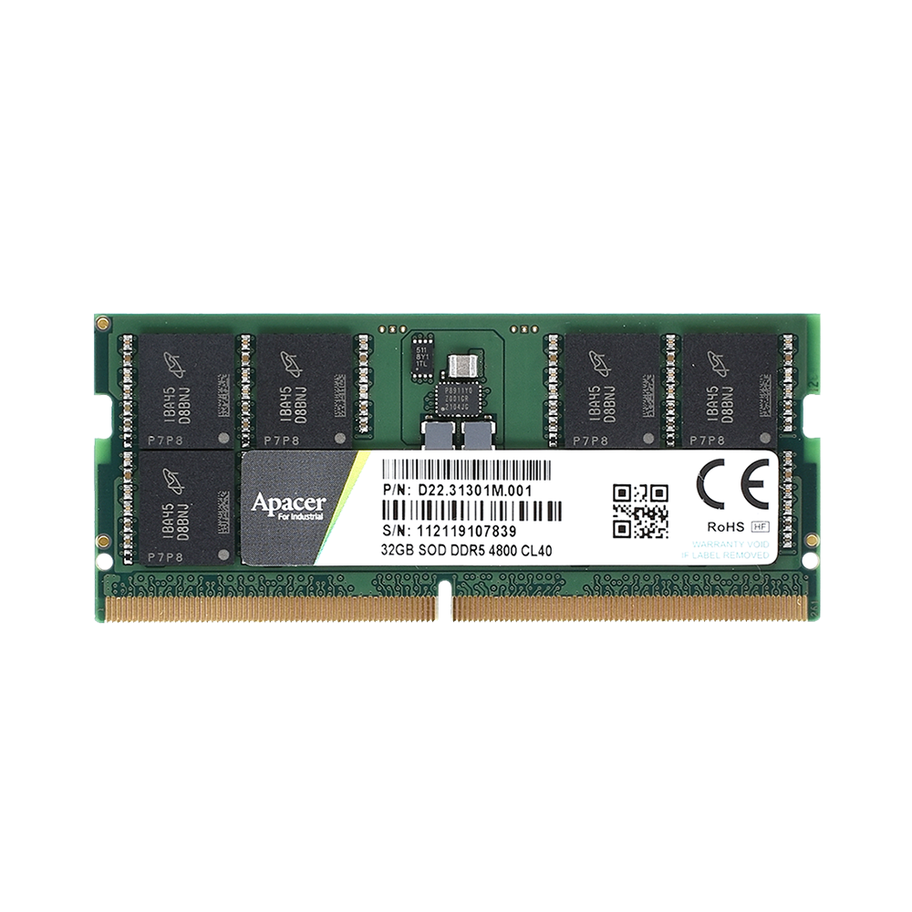 Apacer industrial DDR5 SO-DIMM memory module